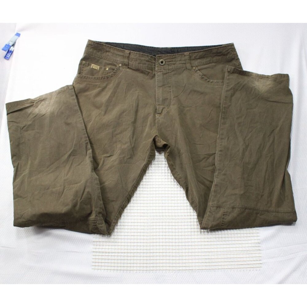 Kühl‎ Mens Vintage Patina Dye Pants 38x34 Cotton Blend Brown Casual Wear